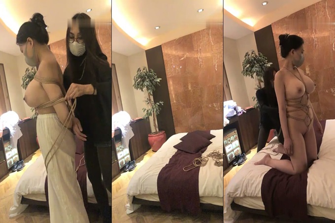 极品巨乳日本少婦直播绳子捆绑,脱掉露诱人大奶全身捆绑非常诱惑